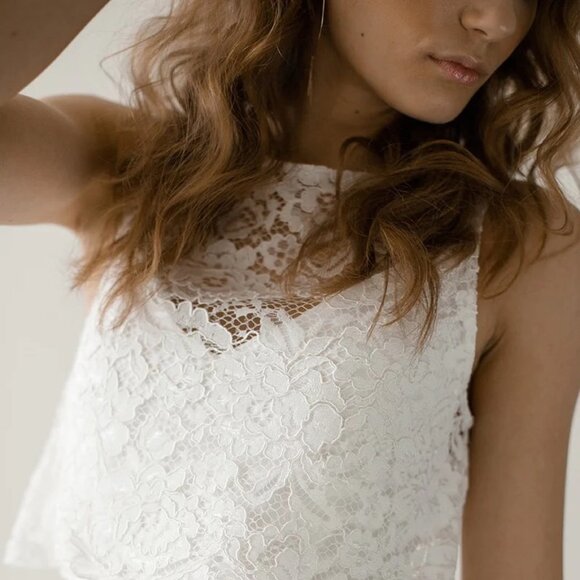 New DAVIE & CHIYO MAEVE TOPPER in REINE LACE - Picture 1 of 8